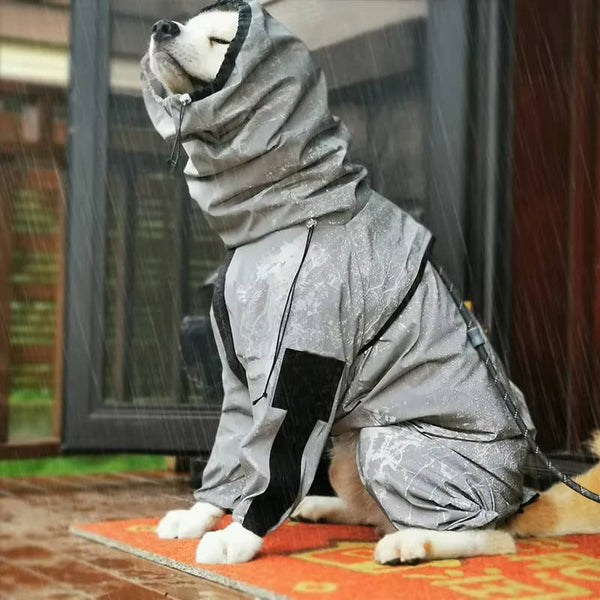 Dogs' Waterproof Polyester Raincoat | Adjustable Full-Body Protection 0