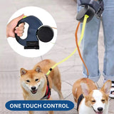 Dual Retractable Dog Leash | 10FT with Built-In Flashlight and Waste Bag Holder | Tangle-Free Design 4