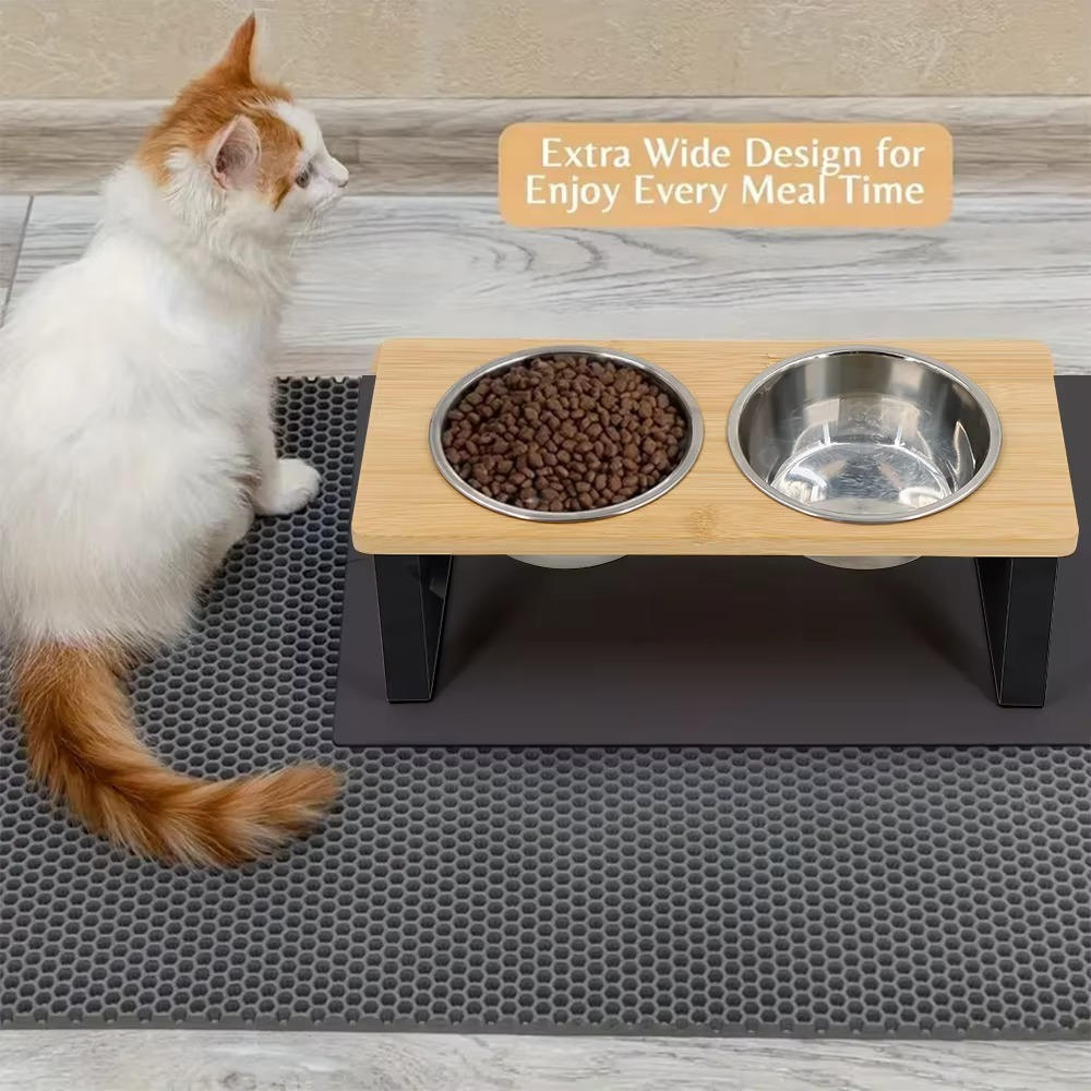 Elevated Cat Bowl | Stainless Steel Feeding Station | Modern Minimalist Design 2