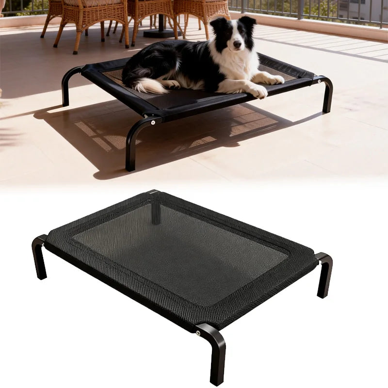 Elevated Outdoor Dog Bed | Moisture-Proof Non-Slip Nylon Nest for Large Dogs