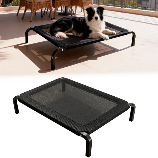 Elevated Outdoor Dog Bed | Moisture-Proof Non-Slip Nylon Nest for Large Dogs