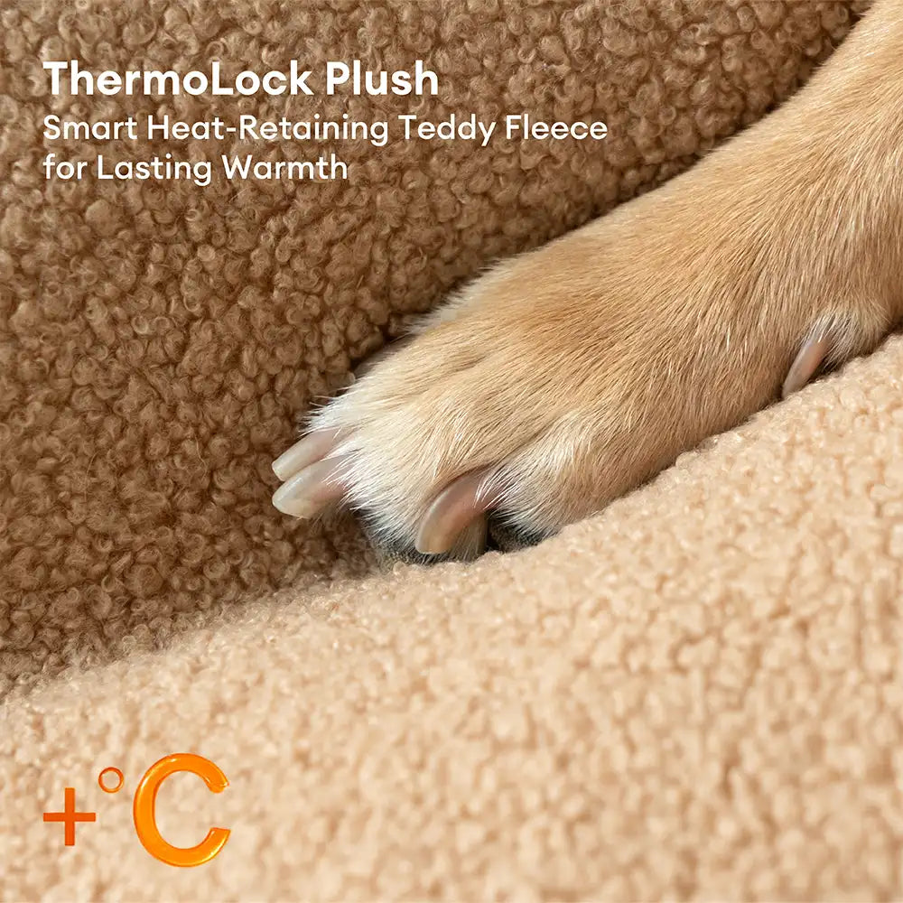 Extra Large Teddy Fleece Dog Bed | Washable Fluffy Rectangle Pet Bed 3