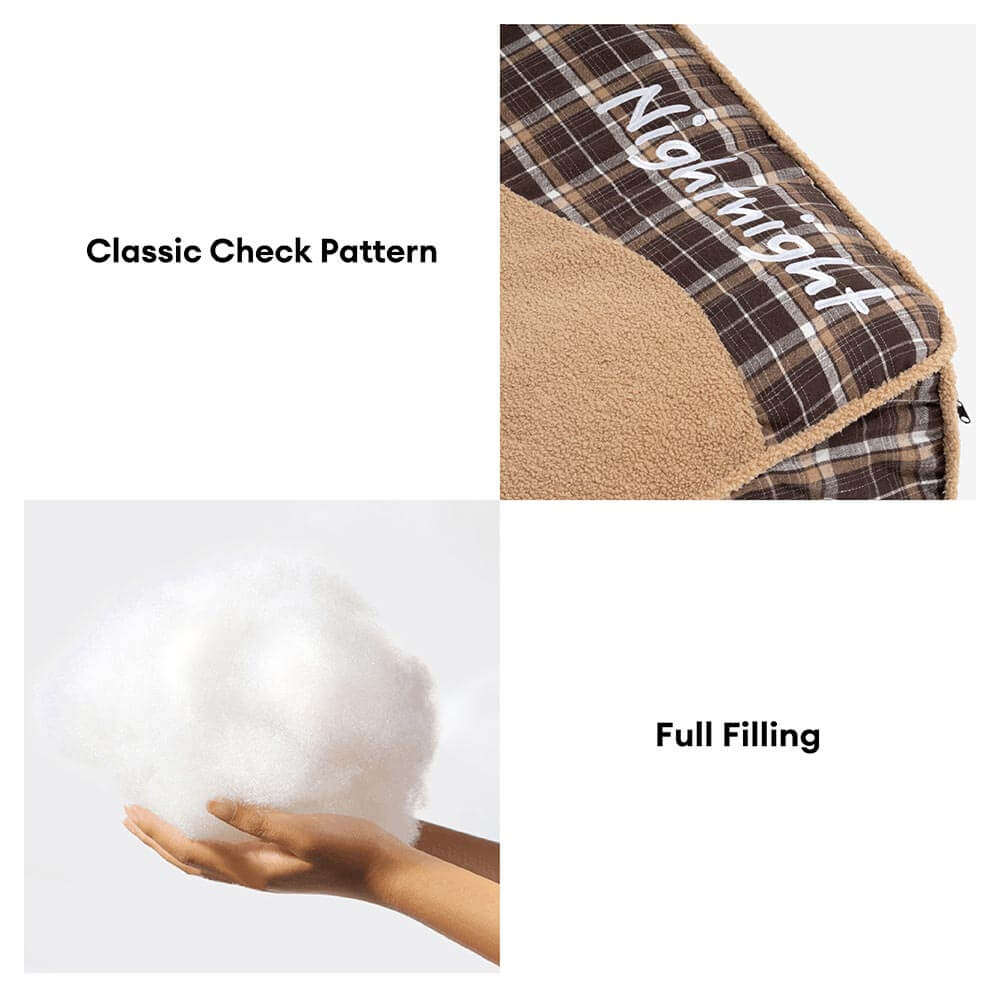 Extra Large Teddy Fleece Dog Bed | Washable Fluffy Rectangle Pet Bed 4