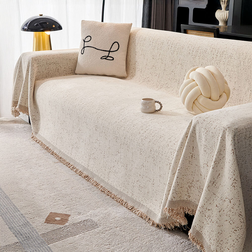 Modern Minimalist Chenille Full Coverage Anti-Cat Scratch Silky Couch Cover