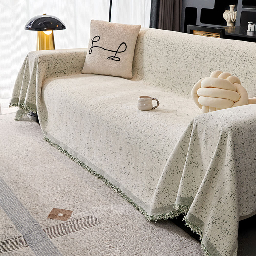 Modern Minimalist Chenille Full Coverage Anti-Cat Scratch Silky Couch Cover