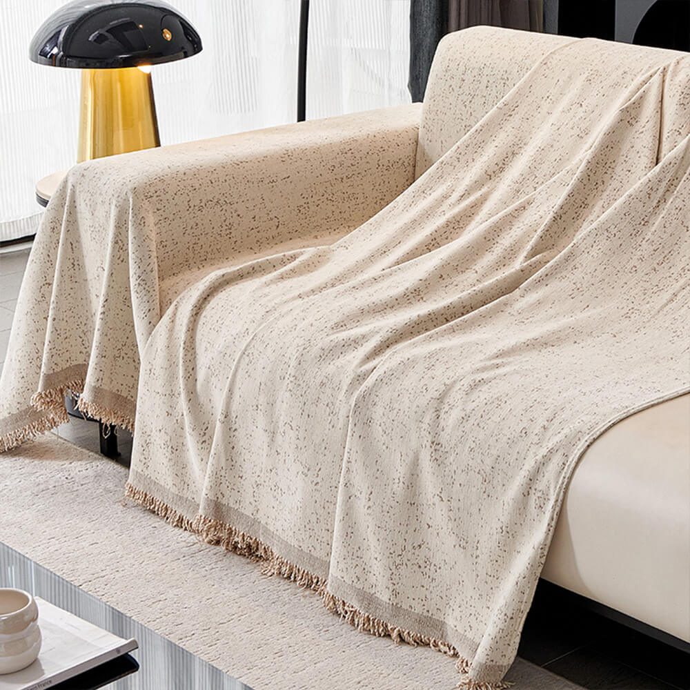 Modern Minimalist Chenille Full Coverage Anti-Cat Scratch Silky Couch Cover
