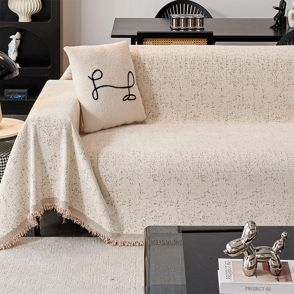 Modern Minimalist Chenille Full Coverage Anti-Cat Scratch Silky Couch Cover