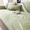 Premium Leaf Texture Chenille Non-Slip Anti-Scratch Deluxe Couch Cover