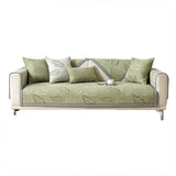 Premium Leaf Texture Chenille Non-Slip Anti-Scratch Deluxe Couch Cover