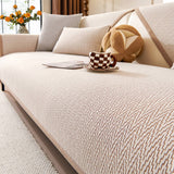 Chenille Minimalist Anti-Slip Fabric with Cat Scratch-Resistant Design Comfy Couch Cover