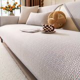 Chenille Minimalist Anti-Slip Fabric with Cat Scratch-Resistant Design Comfy Couch Cover