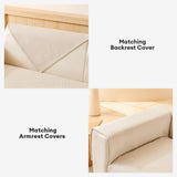Chenille Minimalist Anti-Slip Fabric with Cat Scratch-Resistant Design Comfy Couch Cover