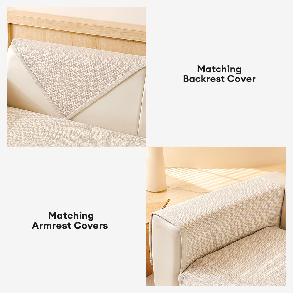 Chenille Minimalist Anti-Slip Fabric with Cat Scratch-Resistant Design Comfy Couch Cover