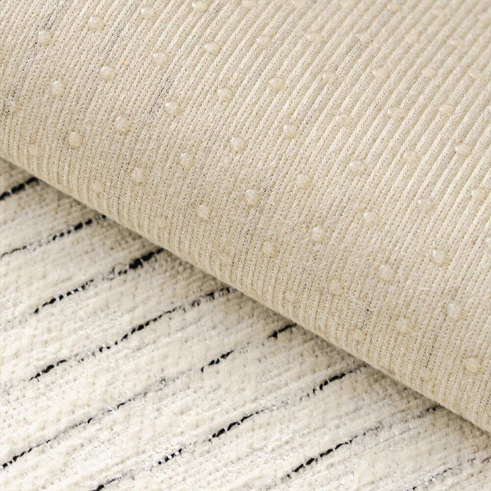 Modern French Striped Chenille Reinforced Couch Cover