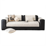 Modern French Striped Chenille Reinforced Couch Cover
