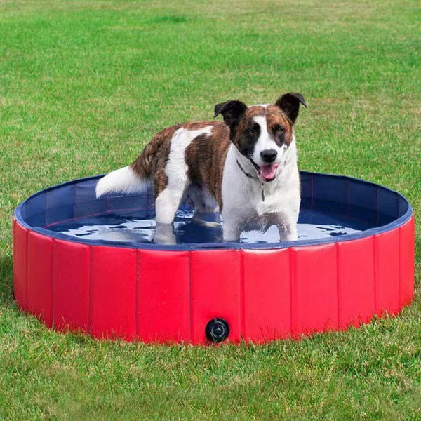 Foldable Dog Pool | Durable Composite Fabric Dog Swimming Pool | Portable Summer Fun 0