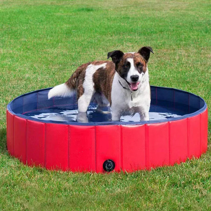 Foldable Dog Pool | Durable Composite Fabric Dog Swimming Pool | Portable Summer Fun 0