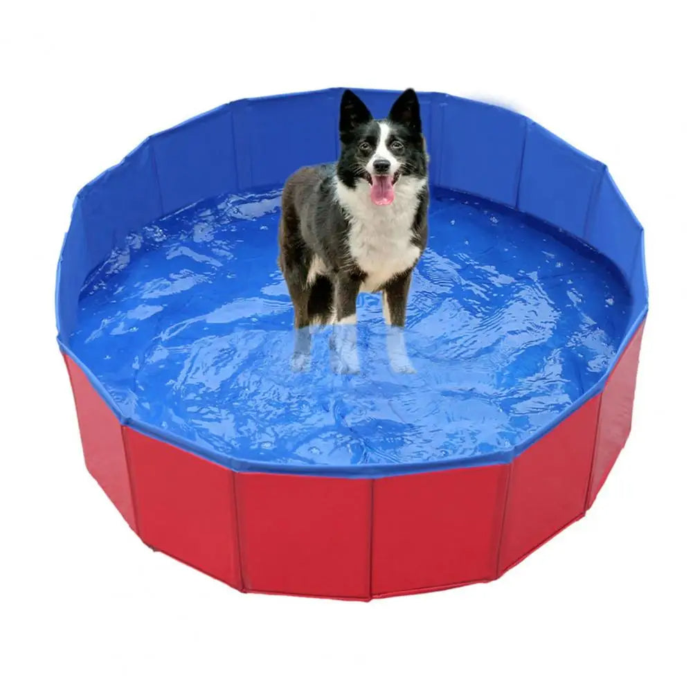 Foldable Dog Pool | Durable Composite Fabric Dog Swimming Pool | Portable Summer Fun 4