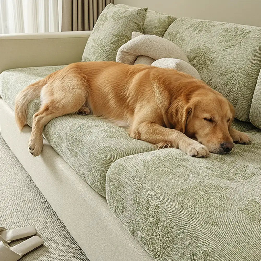 Elastic Chenille All-Season Anti-Scratch Full-Coverage Stretch Sectional Classic Couch Cover