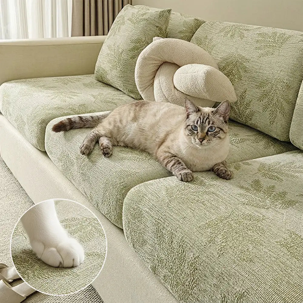 Elastic Chenille All-Season Anti-Scratch Full-Coverage Stretch Sectional Classic Couch Cover