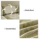 Elastic Chenille All-Season Anti-Scratch Full-Coverage Stretch Sectional Classic Couch Cover