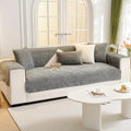 Embossed Geometric Pattern Soft Plush Quilted Non-Slip Luxe Couch Cover