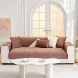 Embossed Geometric Pattern Soft Plush Quilted Non-Slip Luxe Couch Cover