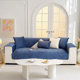 Embossed Geometric Pattern Soft Plush Quilted Non-Slip Luxe Couch Cover