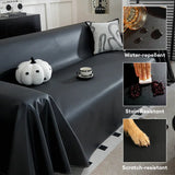 Faux Leather Waterproof Pet Hair-Resistant Sofa Protector Elegant Couch Cover