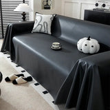 Faux Leather Waterproof Pet Hair-Resistant Sofa Protector Elegant Couch Cover