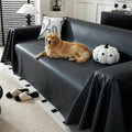 Faux Leather Waterproof Pet Hair-Resistant Sofa Protector Elegant Couch Cover