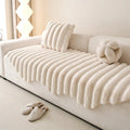 Fluffy Comfort Plush Furniture Protection Decorative Ultra-Soft Couch Cover