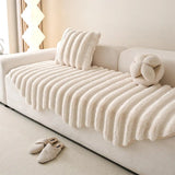 Fluffy Comfort Plush Furniture Protection Decorative Ultra-Soft Couch Cover