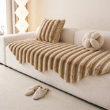 Fluffy Comfort Plush Furniture Protection Decorative Ultra-Soft Couch Cover
