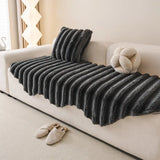 Fluffy Comfort Plush Furniture Protection Decorative Ultra-Soft Couch Cover