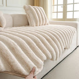 Fluffy Comfort Plush Furniture Protection Decorative Ultra-Soft Couch Cover
