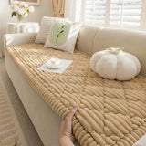 Fluffy Fuzzy Pet-Friendly Sofa Protector One-Piece Washable Snug Couch Cover Pet Mat
