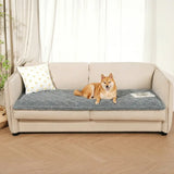 Fluffy Fuzzy Pet-Friendly Sofa Protector One-Piece Washable Snug Couch Cover Pet Mat