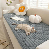 Fluffy Fuzzy Pet-Friendly Sofa Protector One-Piece Washable Snug Couch Cover Pet Mat