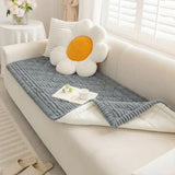 Fluffy Fuzzy Pet-Friendly Sofa Protector One-Piece Washable Snug Couch Cover Pet Mat