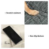 Fluffy Fuzzy Pet-Friendly Sofa Protector One-Piece Washable Snug Couch Cover Pet Mat
