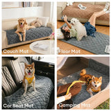 Fluffy Fuzzy Pet-Friendly Sofa Protector One-Piece Washable Snug Couch Cover Pet Mat