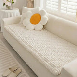 Fluffy Fuzzy Pet-Friendly Sofa Protector One-Piece Washable Snug Couch Cover Pet Mat