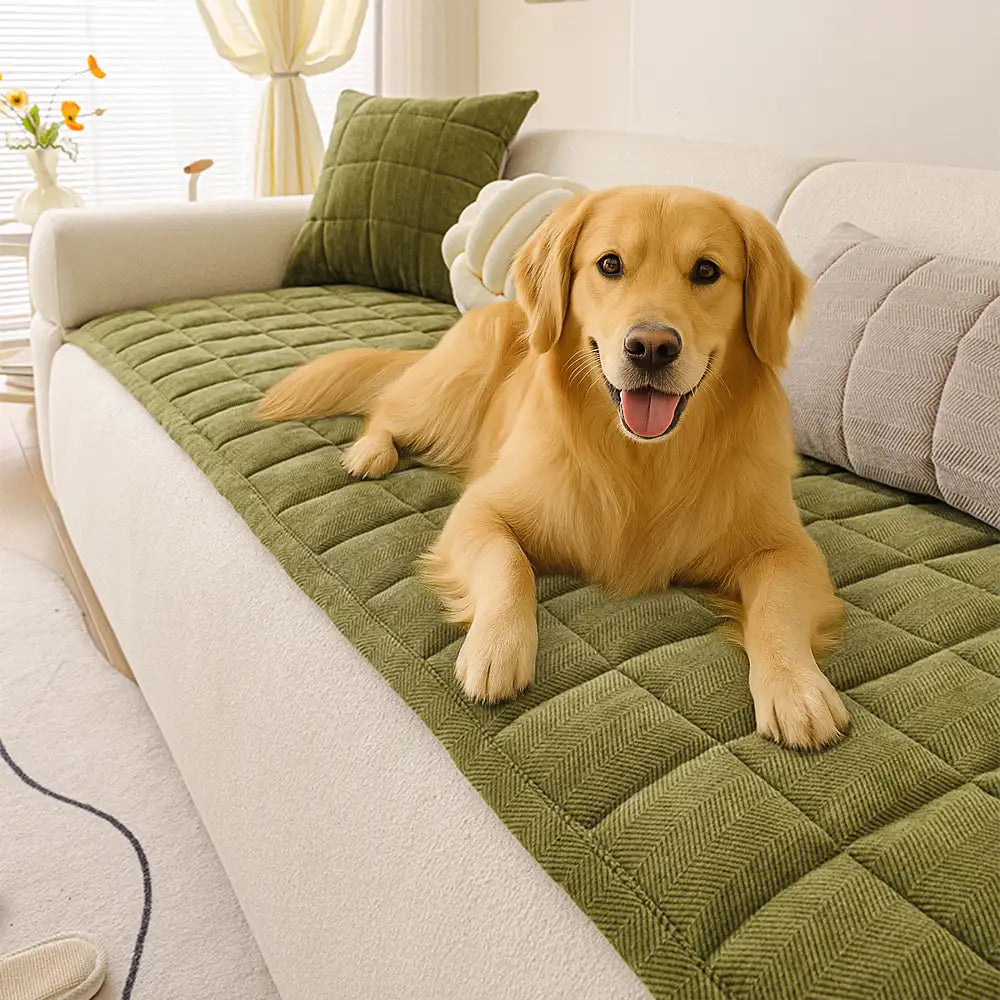 Herringbone Chenille Elegant Breathable Sofa Decoration One-Piece Non-slip Reinforced Couch Cover