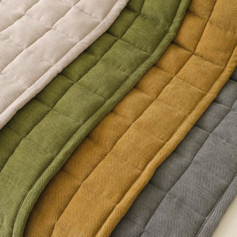Herringbone Chenille Elegant Breathable Sofa Decoration One-Piece Non-slip Reinforced Couch Cover