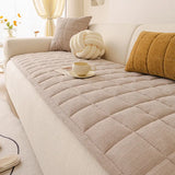 Herringbone Chenille Elegant Breathable Sofa Decoration One-Piece Non-slip Reinforced Couch Cover