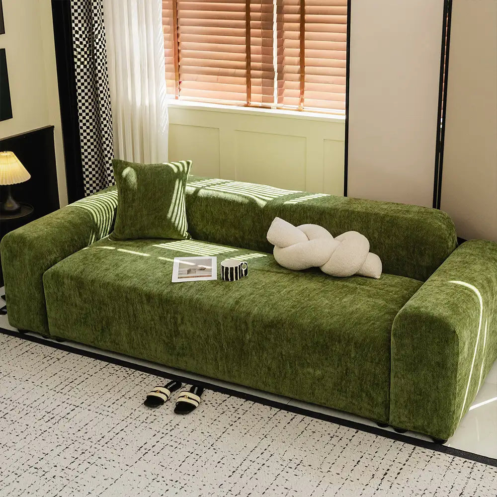 Herringbone Full Coverage Scratch-Resistant Sofa Protection Magic Stretch Cozy Couch Cover