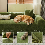 Herringbone Full Coverage Scratch-Resistant Sofa Protection Magic Stretch Cozy Couch Cover