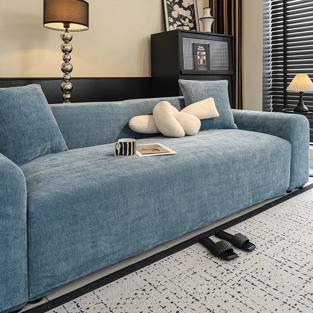 Herringbone Full Coverage Scratch-Resistant Sofa Protection Magic Stretch Cozy Couch Cover