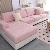 Honeycomb Pattern Water-resistant Stretch Full-Cover Magic Sectional All-Season Couch Cover